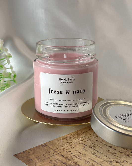 Vela aromática • Fresa & Nata